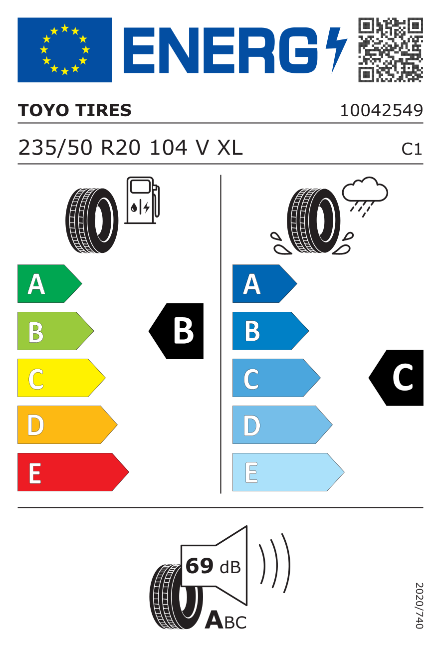 Image of tyre specifications with eprel code 2730786