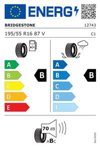 Efficiency label - BRIDGESTONE, ECOPIA EP150 195/55 R16