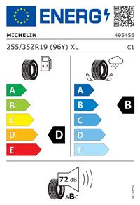 Efficiency label - MICHELIN, PILOT SUPER SPORT * 255/35ZR19