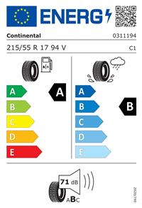 Efficiency label - Continental, EcoContact 6 215/55 R 17